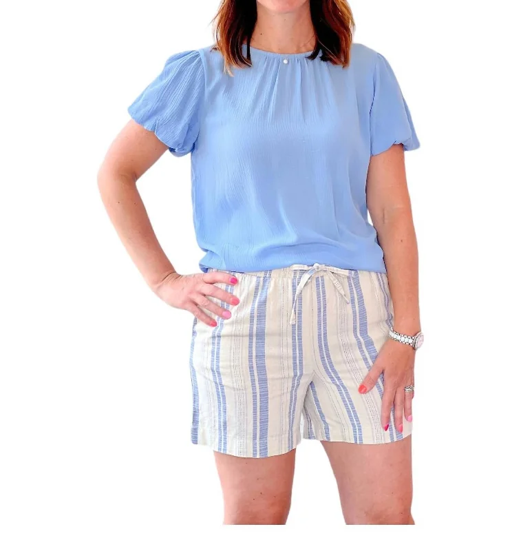 Women's High-Fashion Clothes Lino Shorts In Cashmere Blue