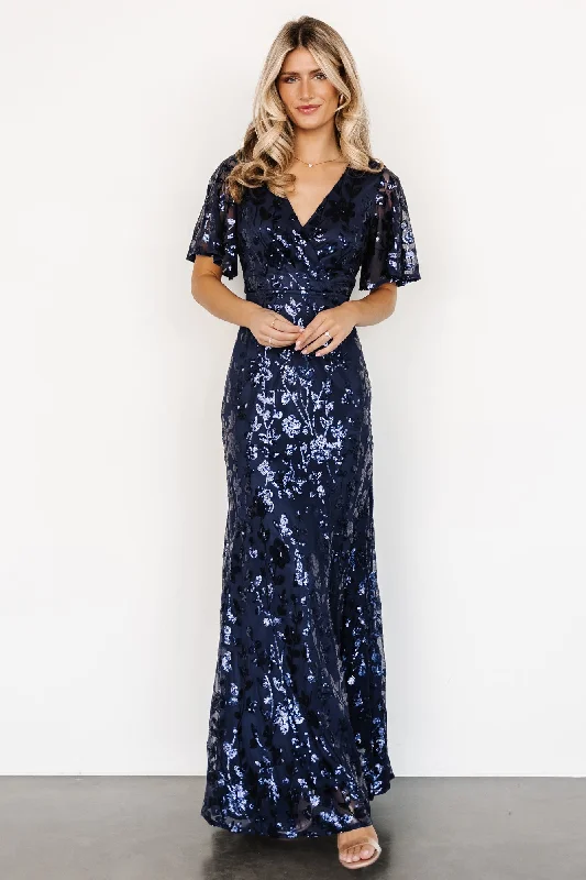 Gift Ideas Esme Sequin Dress | Navy