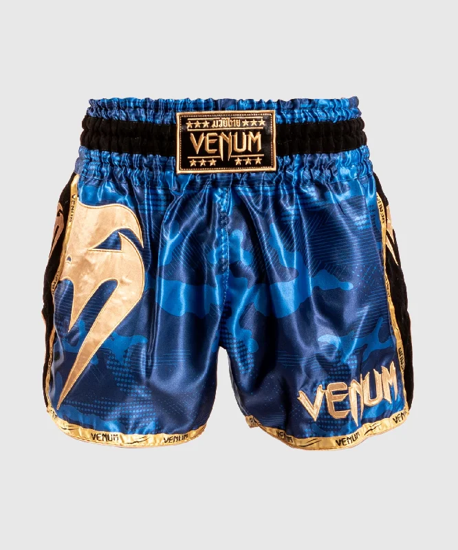 Bold Style Discounts Venum Giant Camo Muay Thai Shorts - Blue/Gold