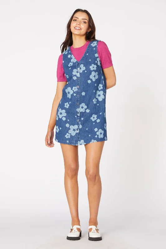 Easy Elegance Sales Indigo Starry Flower Pinny