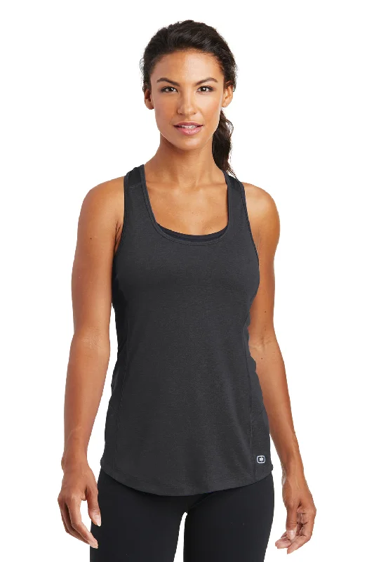 Fashion Forward Ogio Womens Endurance Pulse Jersey Moisture Wicking Tank Top - Black