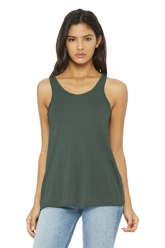 Avant-Garde Style Promotions Bella + Canvas Womens Flowy Tank Top - Military Green