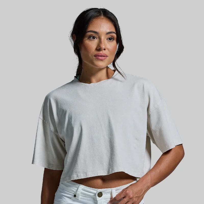 Affordable Women's Clothing Training Crop Tee 2.0 (Washed Sand)