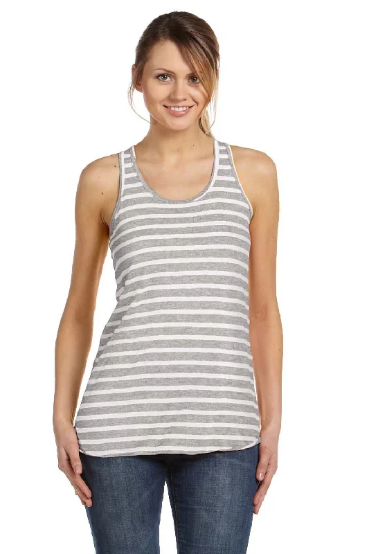 The Latest Fashion Trends Bella + Canvas Womens Flowy Tank Top - Heather Grey/White