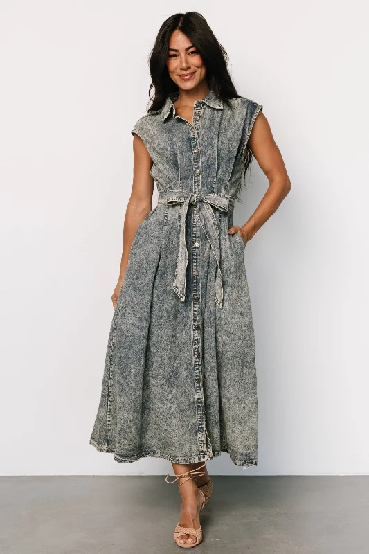 Clearance Sale, All Cheap Britney Denim Dress | Vintage Blue