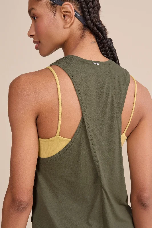 Women's Functional Outdoor Garments Long Cross Back Comfort Tank Top