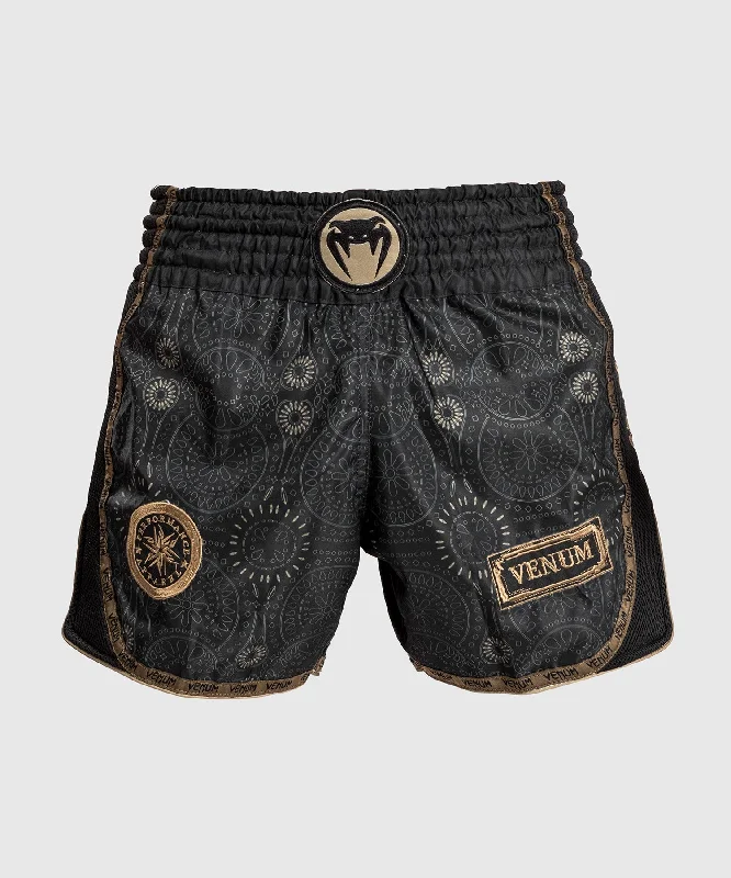 Style Breakthroughs Venum Santa Muerte Dark Side - Muay Thai Shorts - Black/Brown