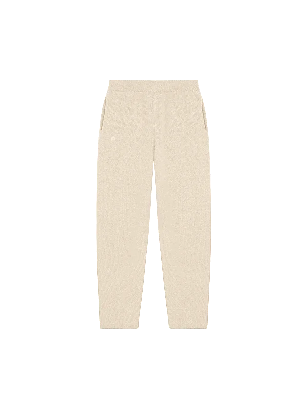 Women's Evening Clothes Women's DNA Recycled Cashmere Tapered Track Pants—ecru ivory