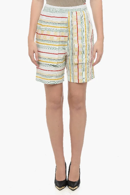 Crazy Discounts, Hurry Up Loewe Cotton Blend Shorts with Striped Motif