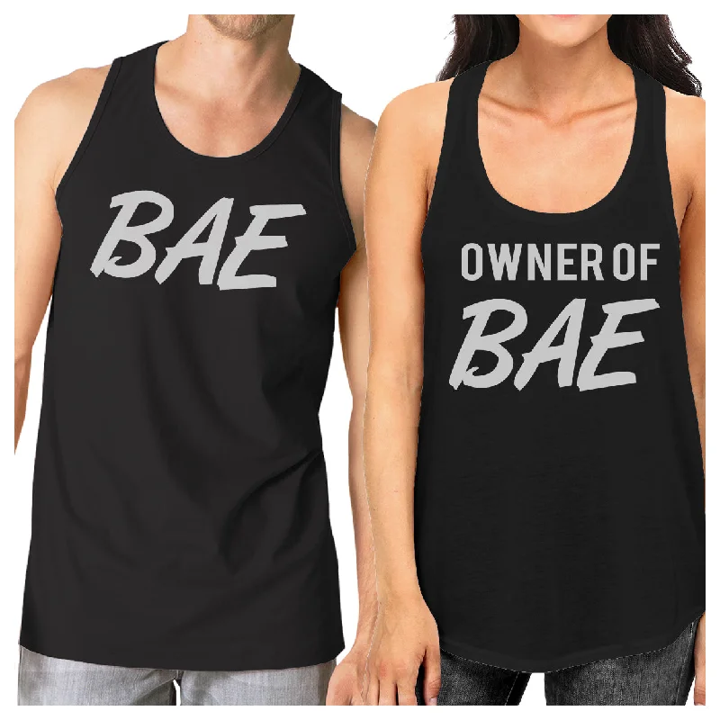 Women's Evening Attire Bae And Owner Of Bae Matching Couple Black Tank Tops