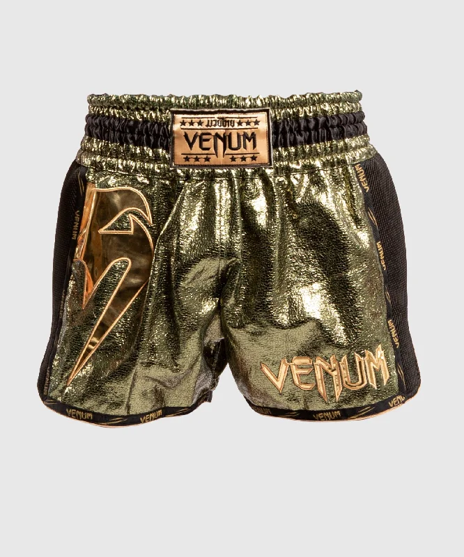 Sustainable Fashion Clothing For Women Venum Giant Foil Muay Thai Shorts - Khaki/Gold