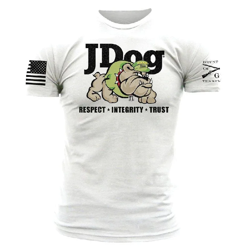 Edgy Fashion Deals JDog T-Shirt - White