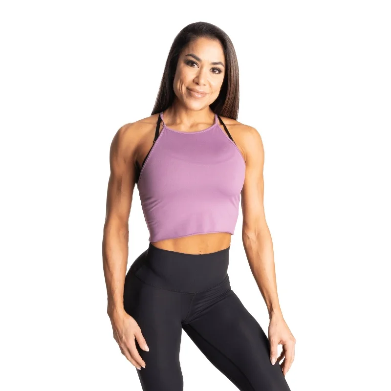 Sustainable Fashion Clothing For Women Better Bodies Performance Crop Halter - Strong Purple