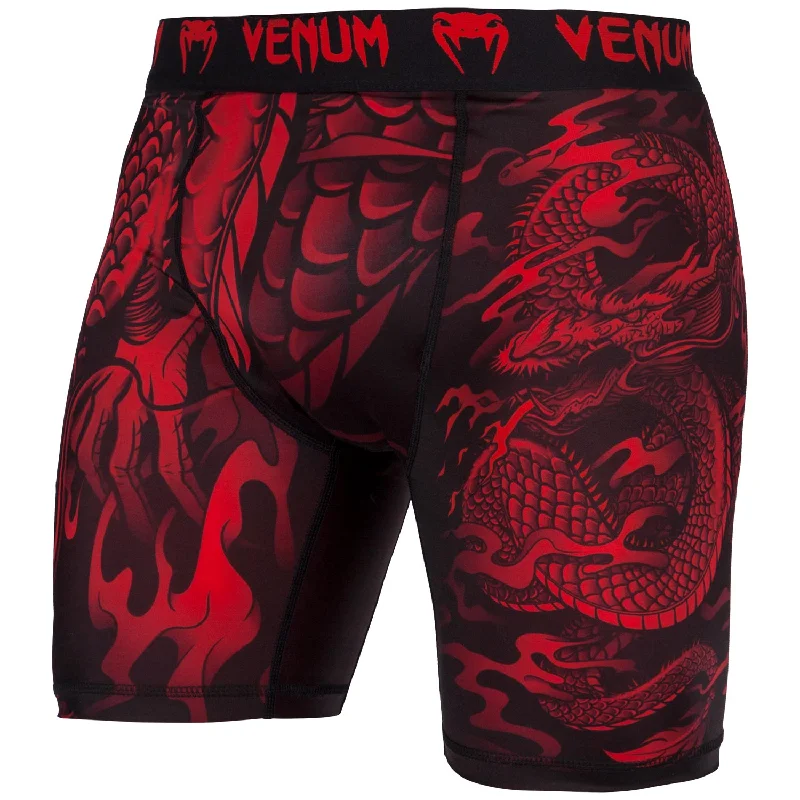 Unleash Your Trendy Side Venum Dragon's Flight Compression Shorts - Black/Red