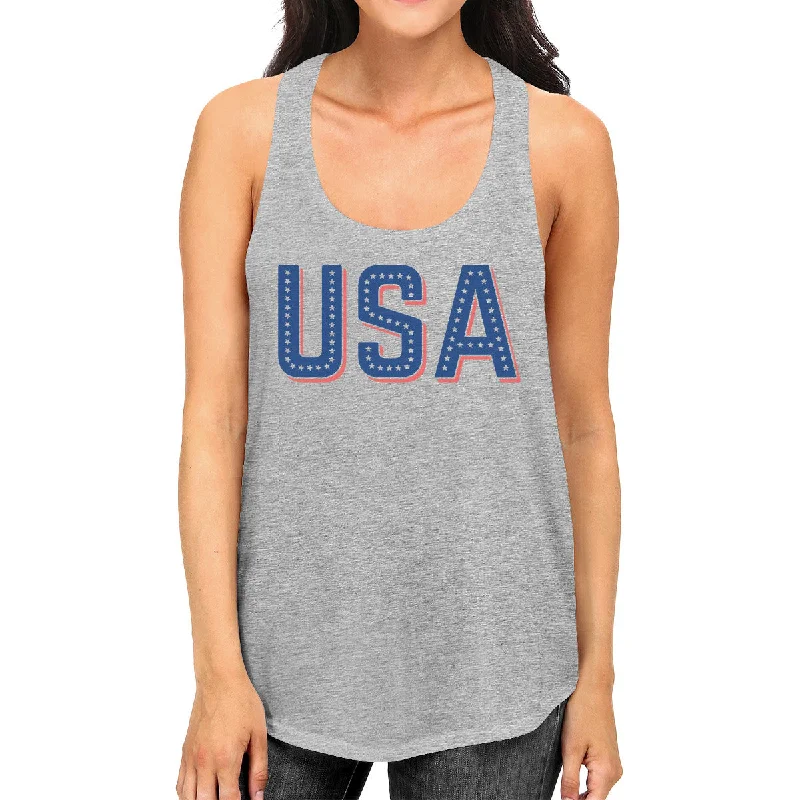 Urban Elegance Deals USA With Stars Cute Womens Racerback Tank Top For Fourth Of July