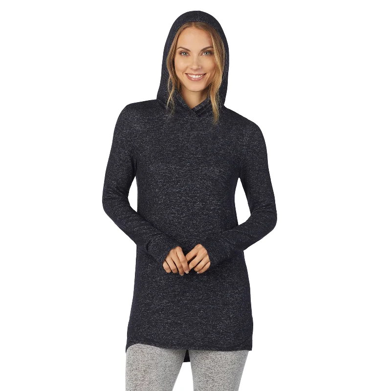 Women's Clothing For Casual Outings SoftKnit Long Sleeve Tunic Hoodie