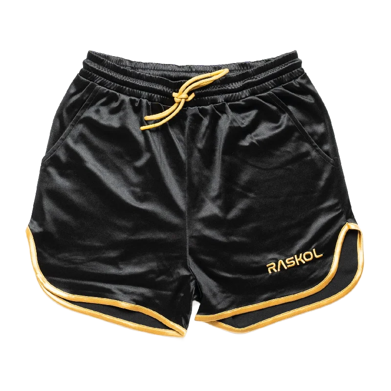 Classic Modern Offers RASKOL BLACK & GOLD SILK SHORTS (LIMITED EDITION)