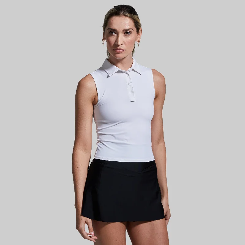 Women's Urban Clothing Victory Sleeveless Polo (White)