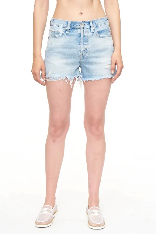 Urban Style Promotions Nova High Rise Short In Aloe Vintage Wash