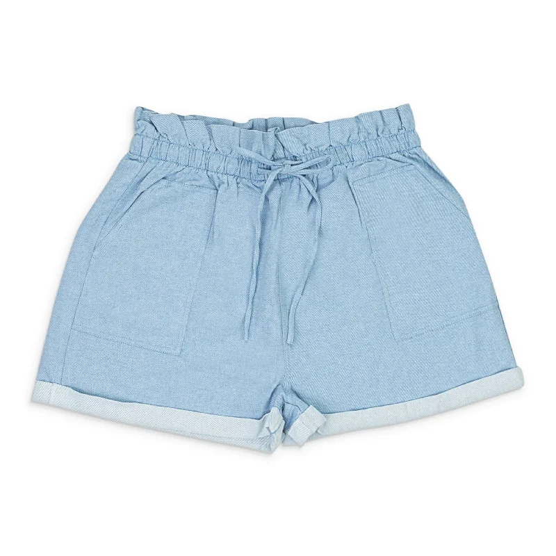 Urban Style Promotions CALLIPYGIAN PAPERBAG BLUE SHORTS