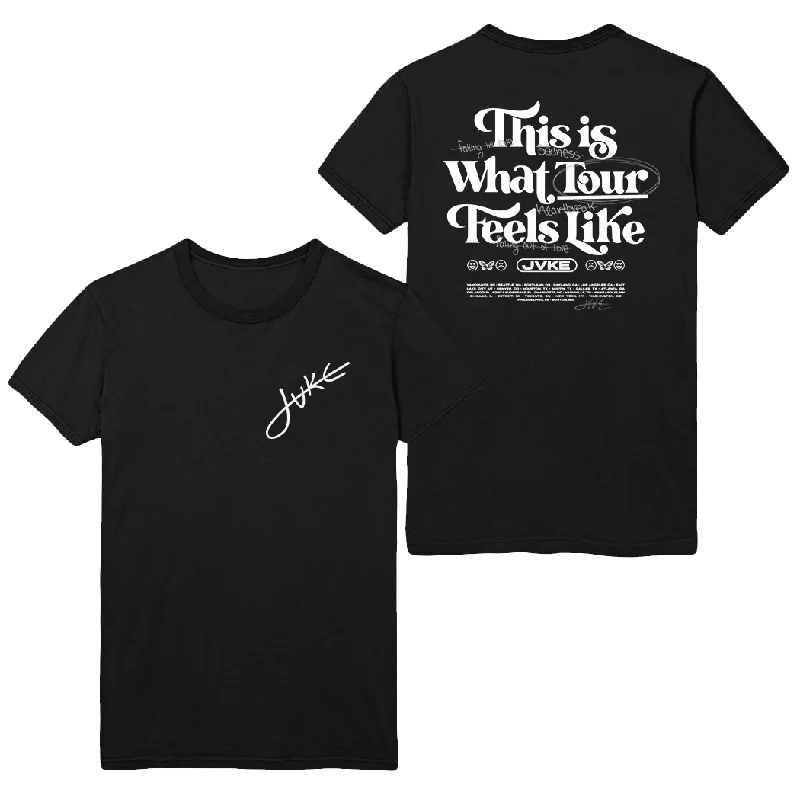 Women's Holiday Clothing WHAT TOUR FEELS LIKE BLACK T-SHIRT