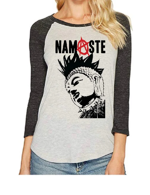 Crazy Price Slashing Punk Rock Namaste Yogi Raglan