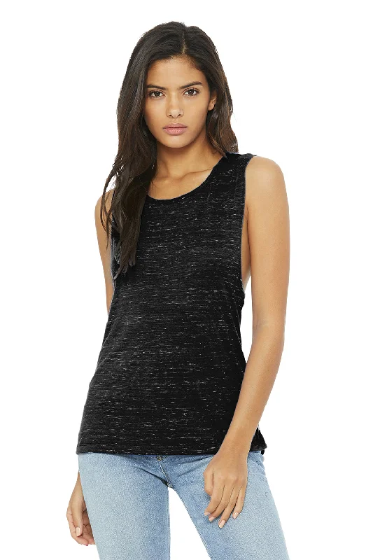 Stylish And Comfortable Clothing For Women Bella + Canvas Womens Flowy Muscle Tank Top - Black Marble - Closeout