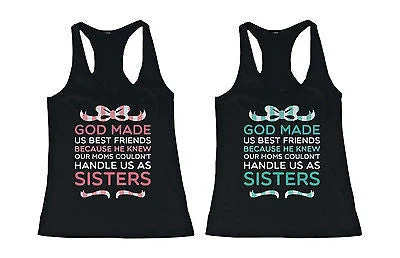 Women's Comfortable Clothes For Weekends Cute Best Friend Quote Tank Tops - BFF Matching Tanks