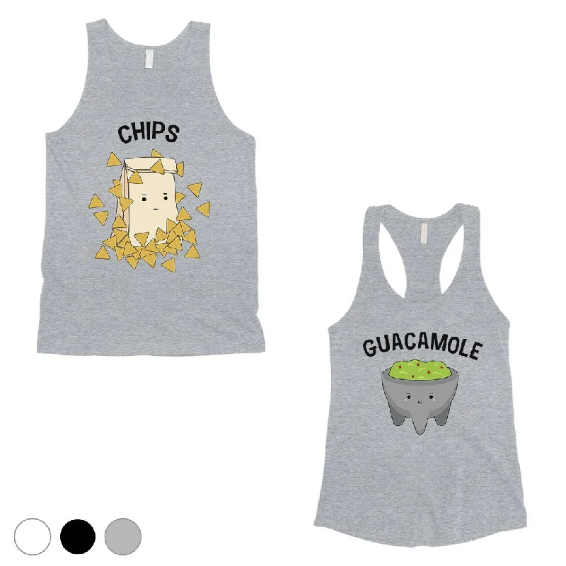 Laid-Back Fashion Offers Chips & Guacamole Matching Couple Tank Tops Funny Wedding Gift