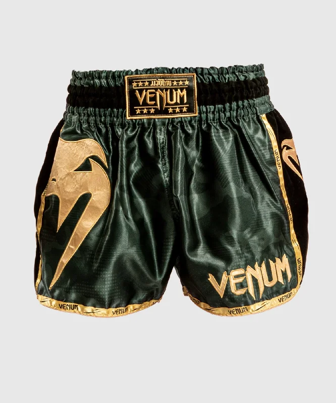 Athleisure Style Sale Venum Giant Camo Muay Thai Shorts - Khaki/Gold