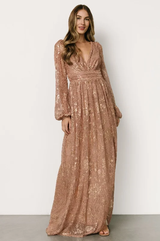 The Latest Trends Charlene Maxi Dress | Rose Gold