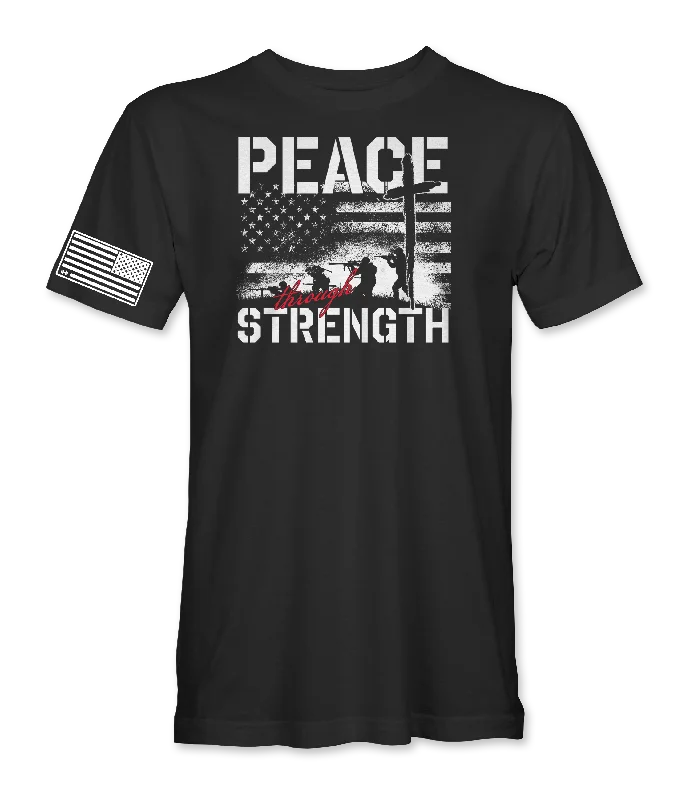 Luxury Women's Clothes Peace Through Strength T-Shirt