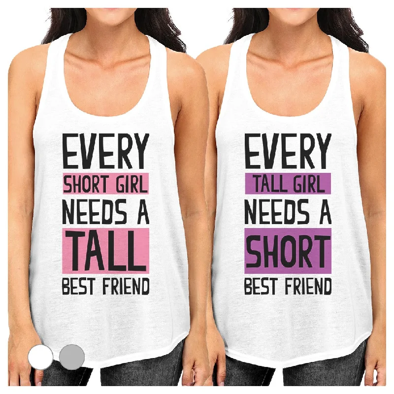 Flash Sale Fever Tall Short Friend Best Friend Gift Shirts Womens Matching Tank Tops