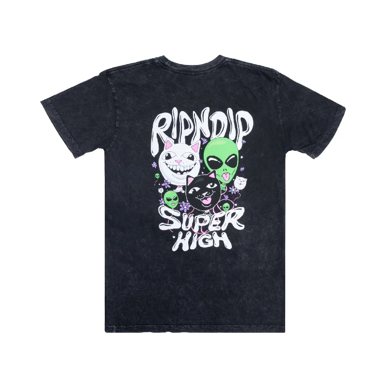 Discount Extravaganza Super High Tee (Black Mineral Wash)