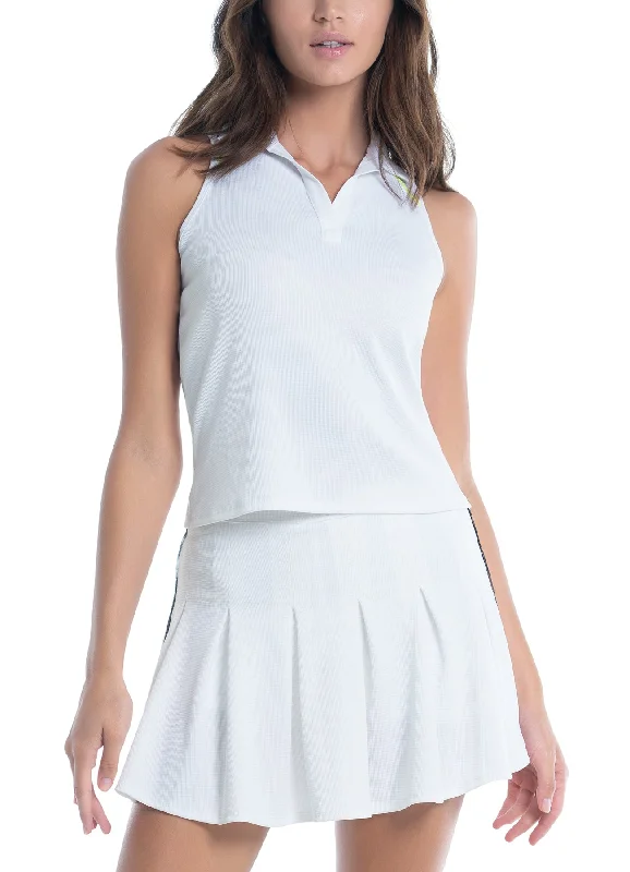 Women's Elegant Outfit Pique' Sleeveless Polo