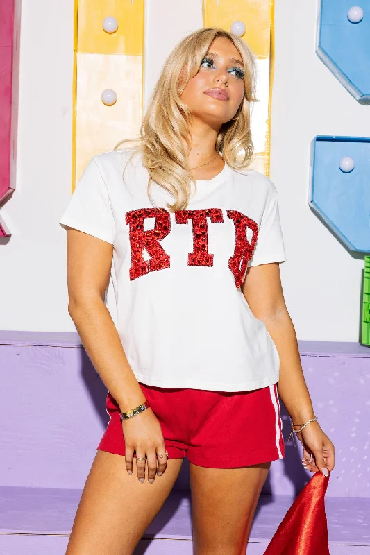 Vintage-Inspired Style Offers Licensed RTR Jeweled Letter Tee