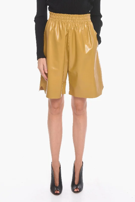 Season Offer Bottega Veneta Leather SHINY Gaucho Shorts