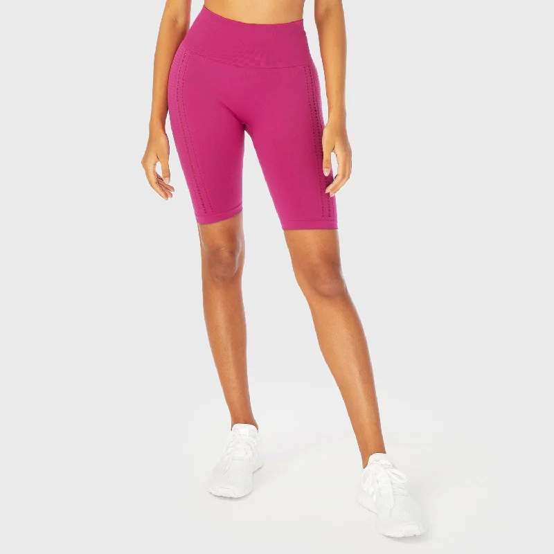 Women's Clothing For Holiday Travel Infinity Seamless Workout Shorts - Festive Fuchsia