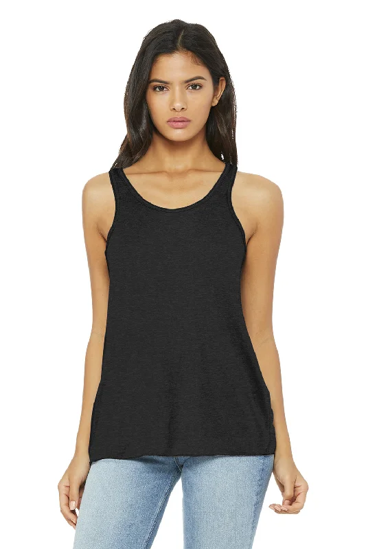 Street Chic Discounts Bella + Canvas Womens Flowy Tank Top - Heather Black