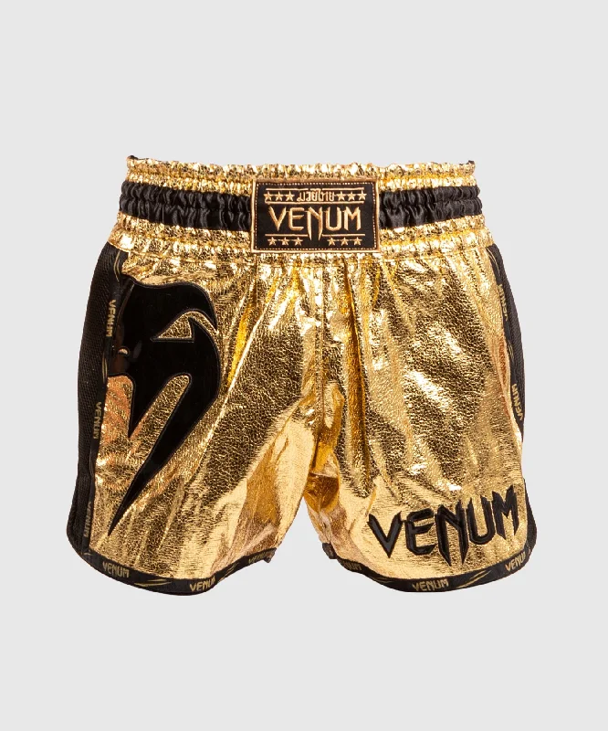 Affordable Women's Clothing Venum Giant Foil Muay Thai Shorts - Gold/Black