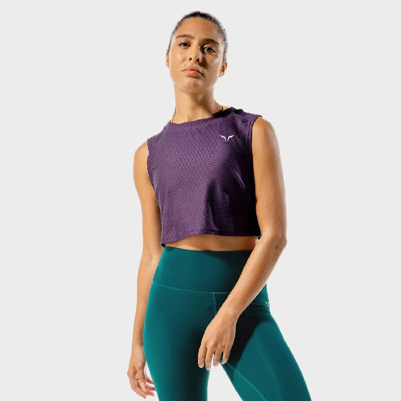 Sustainable Women's Apparel Limitless Crop Top - Purple