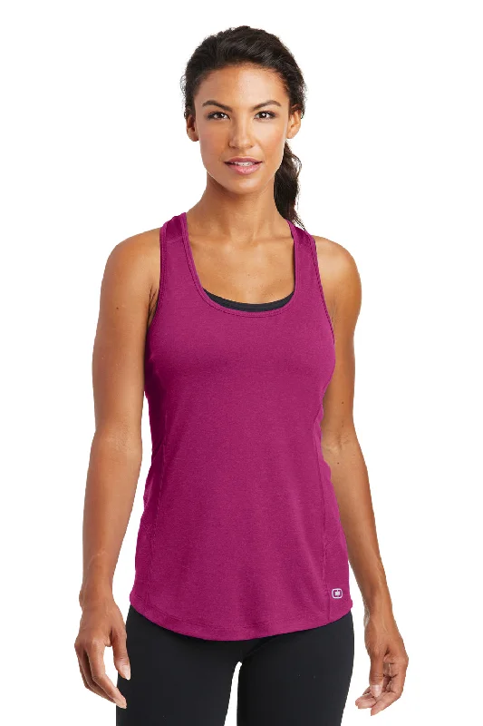 Discount Extravaganza Ogio Womens Endurance Pulse Jersey Moisture Wicking Tank Top - Flush Pink - Closeout