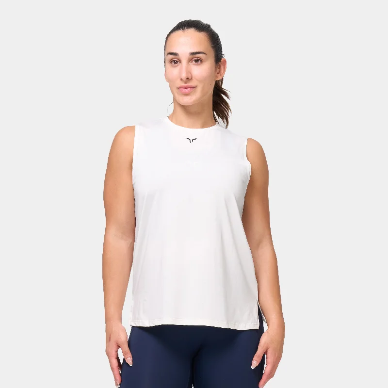 Elegant Clothing For Women Essential Crew Neck Tank - Pearl White